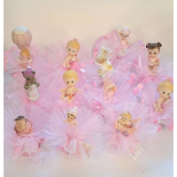 12 diverse bedankjes in roze of blauw