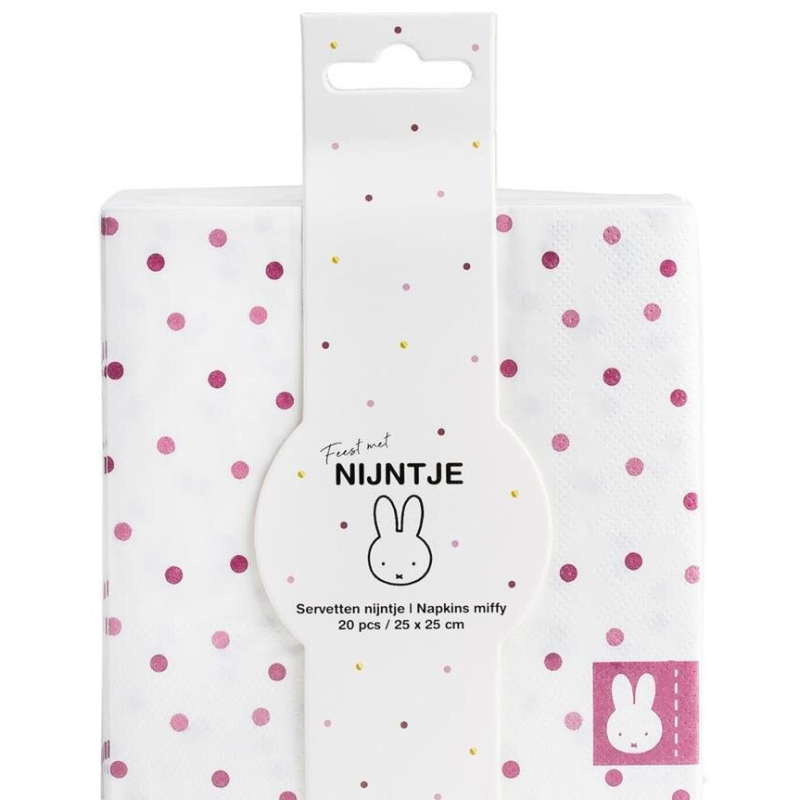 20 servetten Nijntje roze