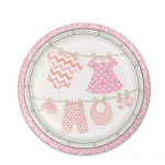 8 bordjes waslijn babykleertjes