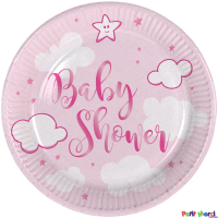 8x bordje babyshower wolkje