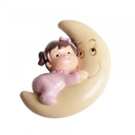 beeldje baby op maantje