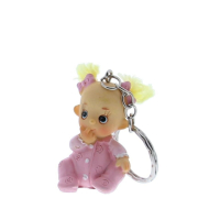 baby wolhaar sleutelhanger
