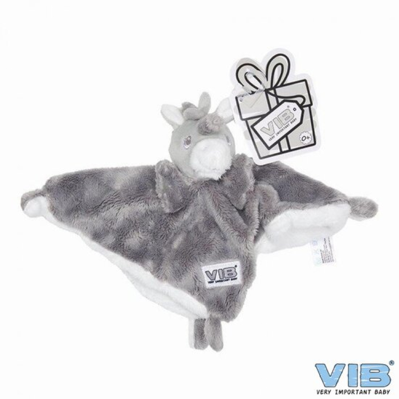 knuffeldoekje unicorn grijs