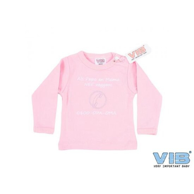 roze T -shirt als papa en mama nee zeggen