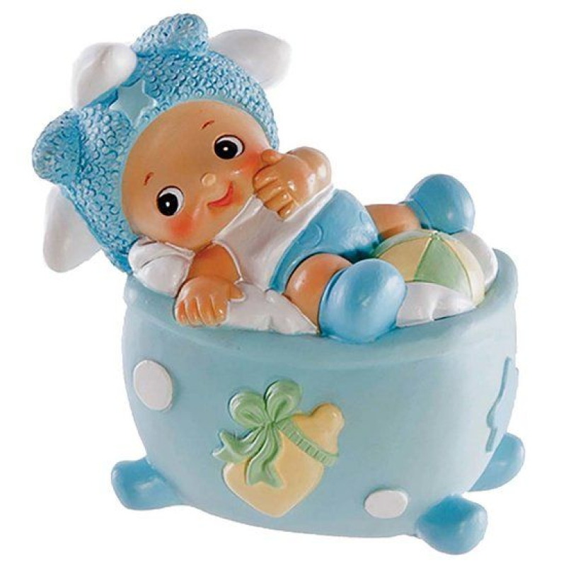 spaarpotje baby in badje blauw of roze