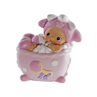 spaarpotje baby in badje blauw of roze