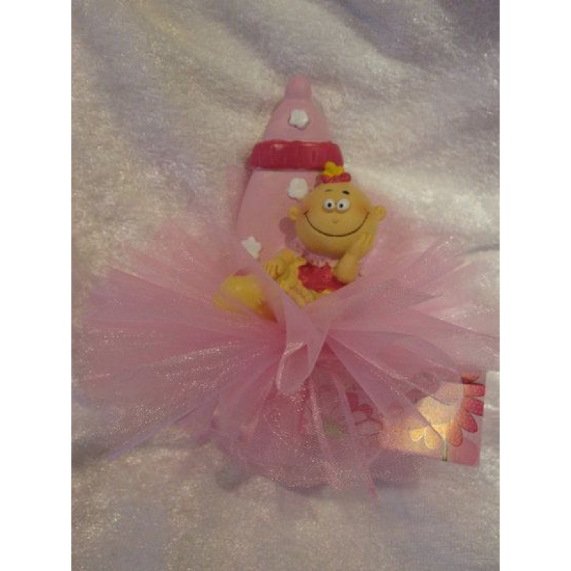 beeldje baby maan / fles op tule