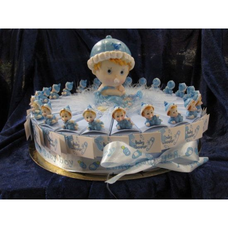 taart babyshower kruipende baby