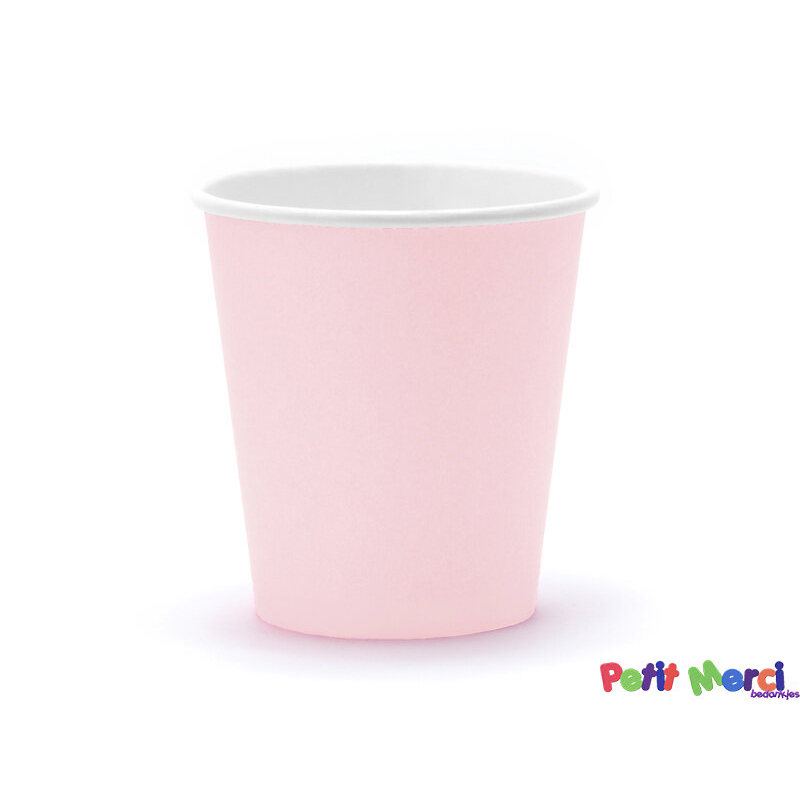 8x bekers gender blauw-roze