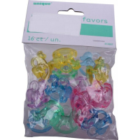 16 hobbelpaardjes blauw, roze of multicolor