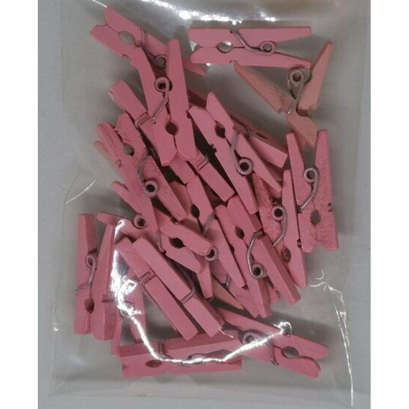 25x houten miniknijpertjes