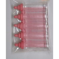 5x decoratie papflesjes roze of blauw