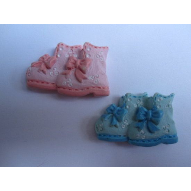 10x Babyschoentje mini roze of blauw