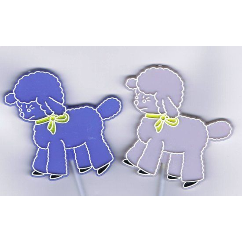 10x schapenstekertje muffins roze of blauw