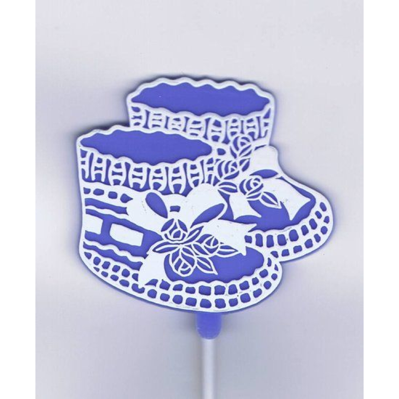 6x cupcake steker schoentje