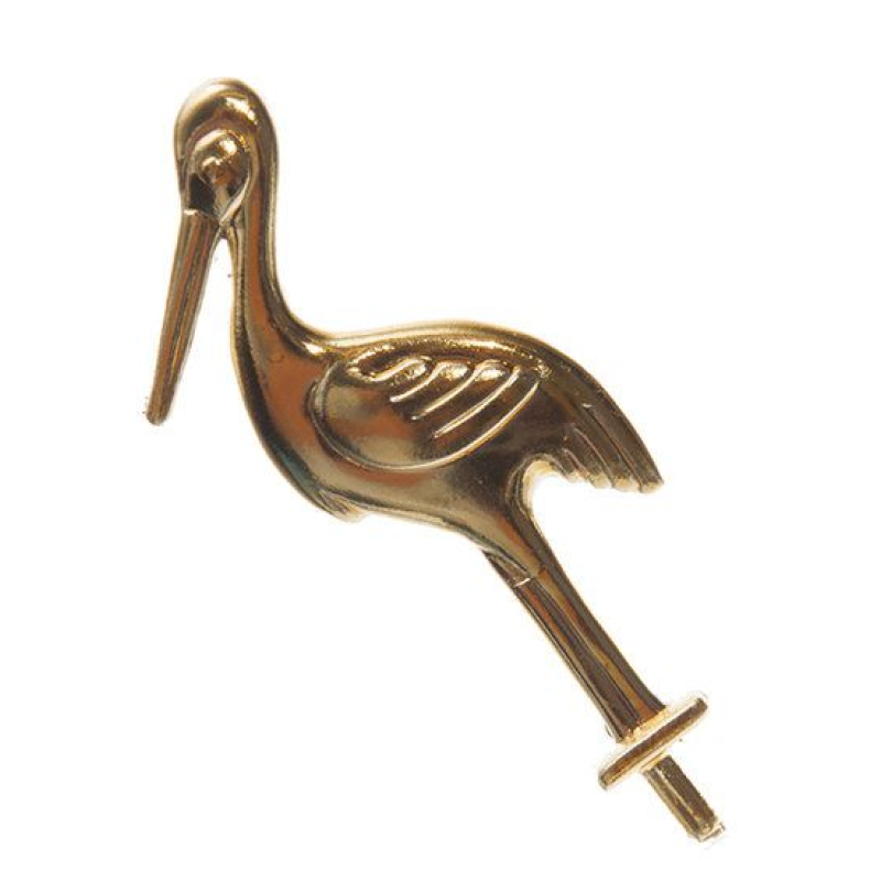 10x steker ooievaar in blauw-roze of goud