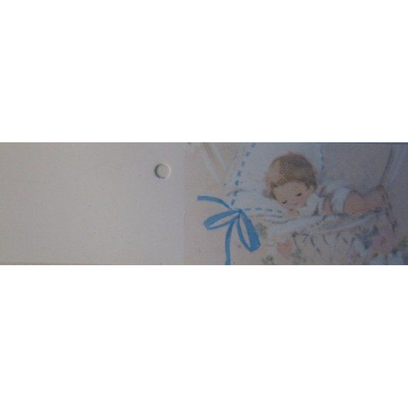 10x kaartje baby en strik