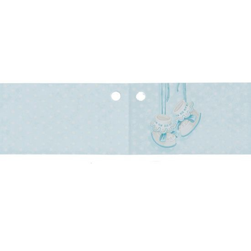 10x kaartje babyschoentjes veter blauw