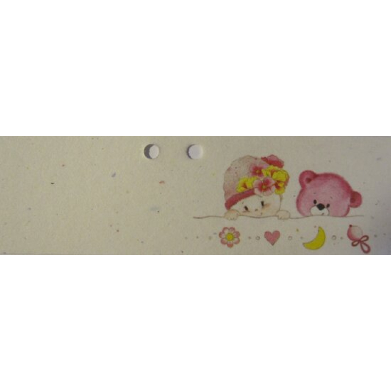 10x kaartje beertje kindje roze