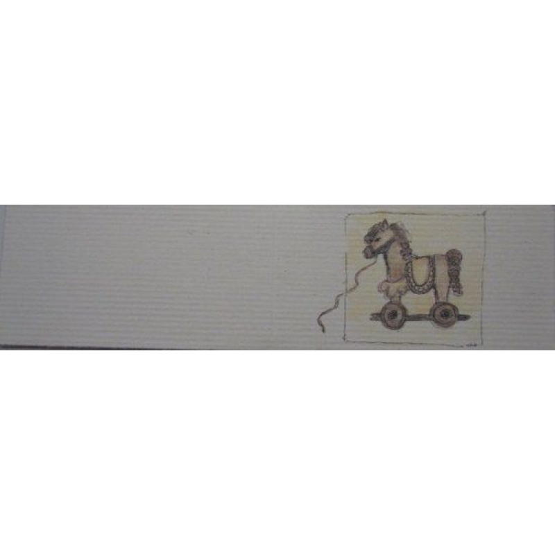 10x kaartje bruin hobbelpaardje