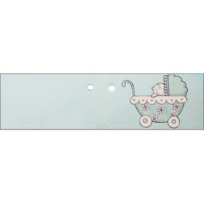10x kaartje kinderwagen blauw