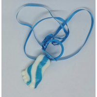 babyvoet lolly roze of blauw