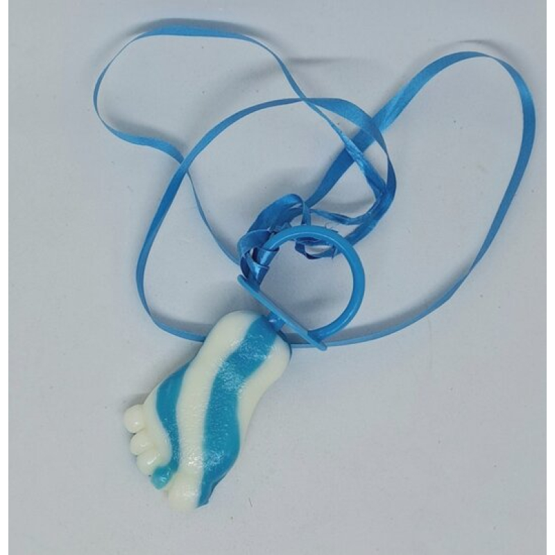 50 babyvoet lolly in ton roze of blauw