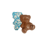 9x chocolade babybeertjes musket blauw of roze