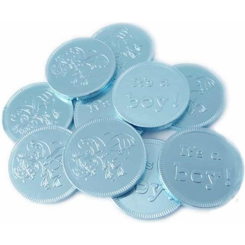 20 chocolade muntjes jongen of meisje