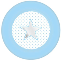 8x Bordje Babyshower-geboorte blauw of roze 18cm