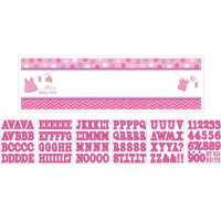 grote geboorte banner eigen tekst blauw of roze