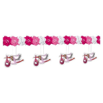 slinger hangende ooievaars in roze of blauw