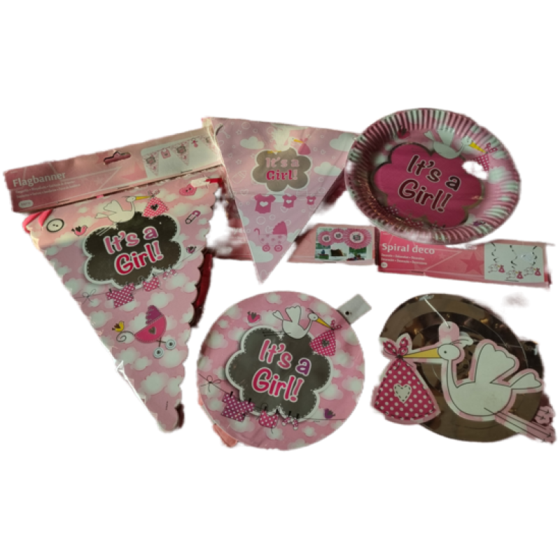 roze versierpakket 14 delig