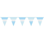 vlaggenslinger babyshower blauw of roze