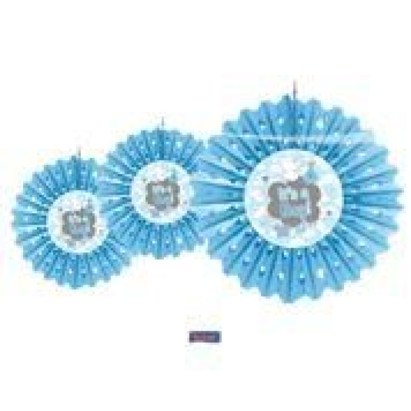 1 waaier ooievaar blauw of roze