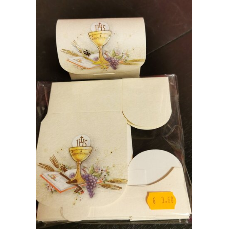 6 hutkoffertjes communie kelk kleur