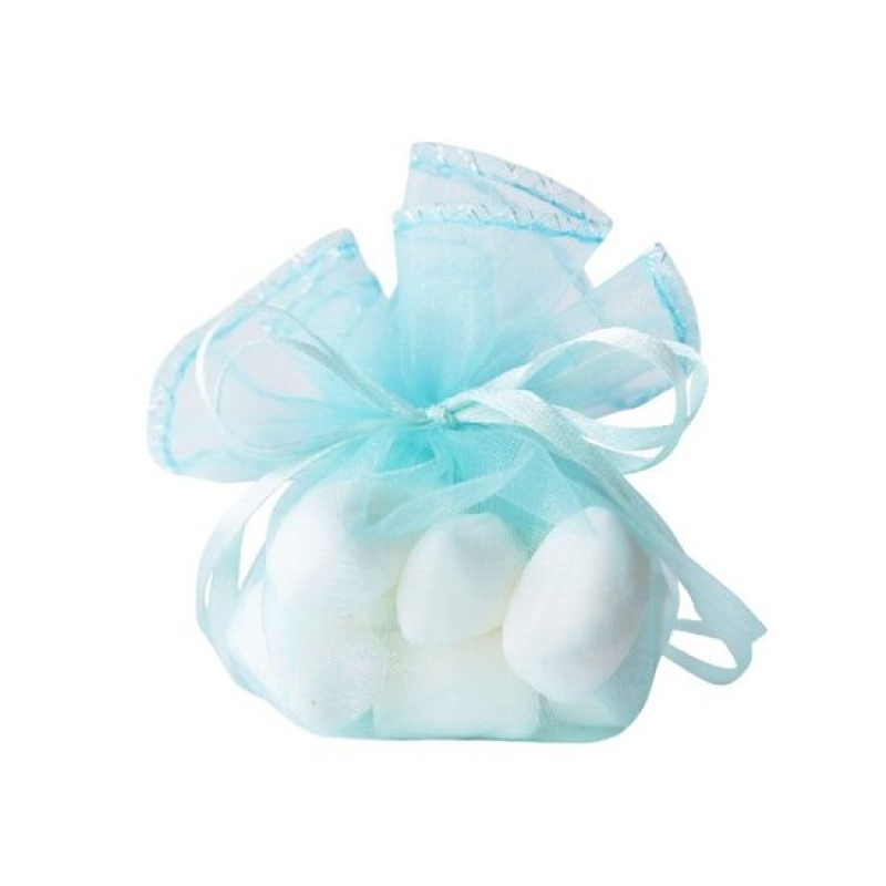 12 organza zakjes rond 24cm