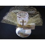 glazen kelk op spiegel