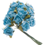 10x bloemroosje blauw of roze