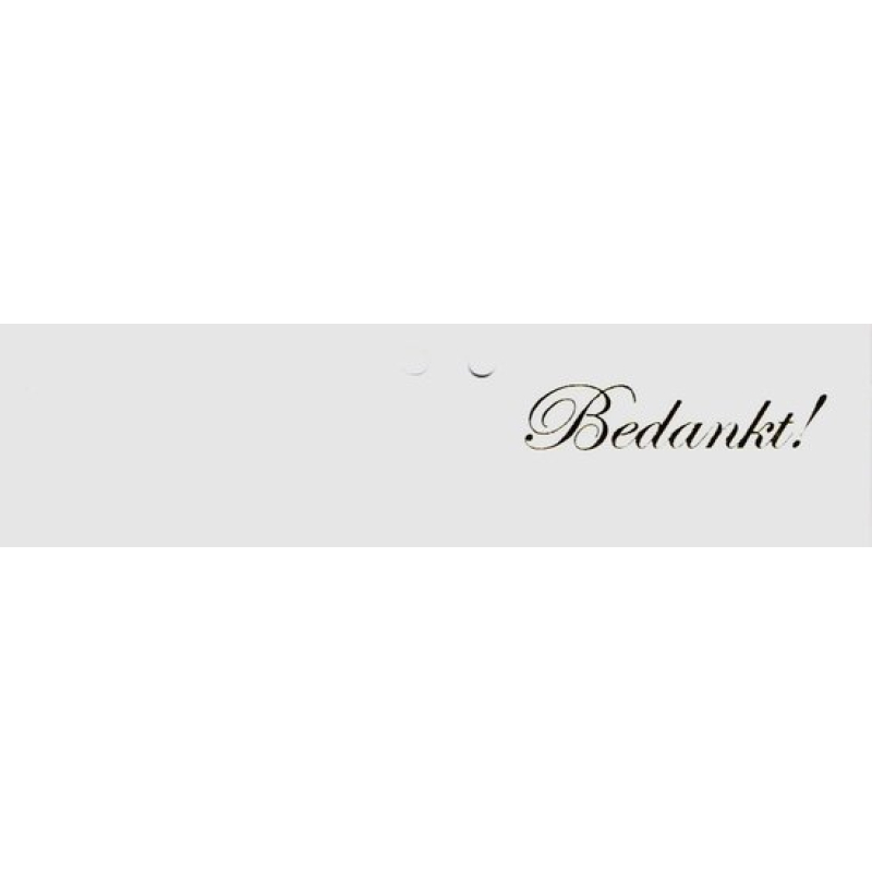 10x kaartje bedankt zilver of goud