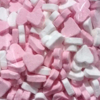 600 gram vruchtenhartjes blauw-wit