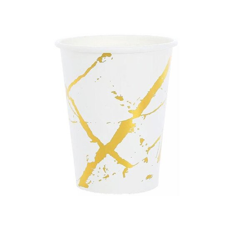 20 bekertjes marmer goud