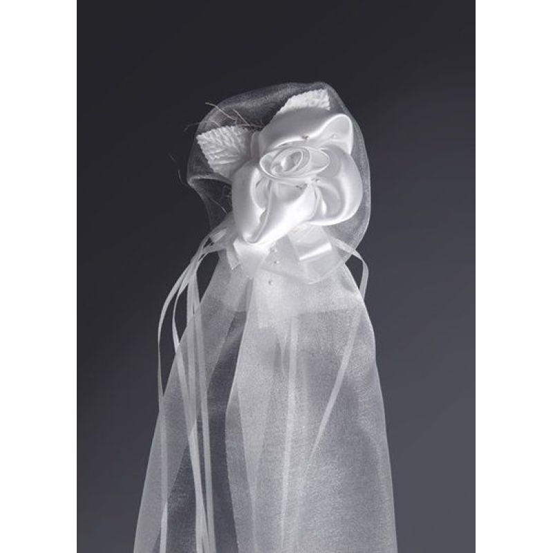 2x roos satijn met organzastrook 90cm