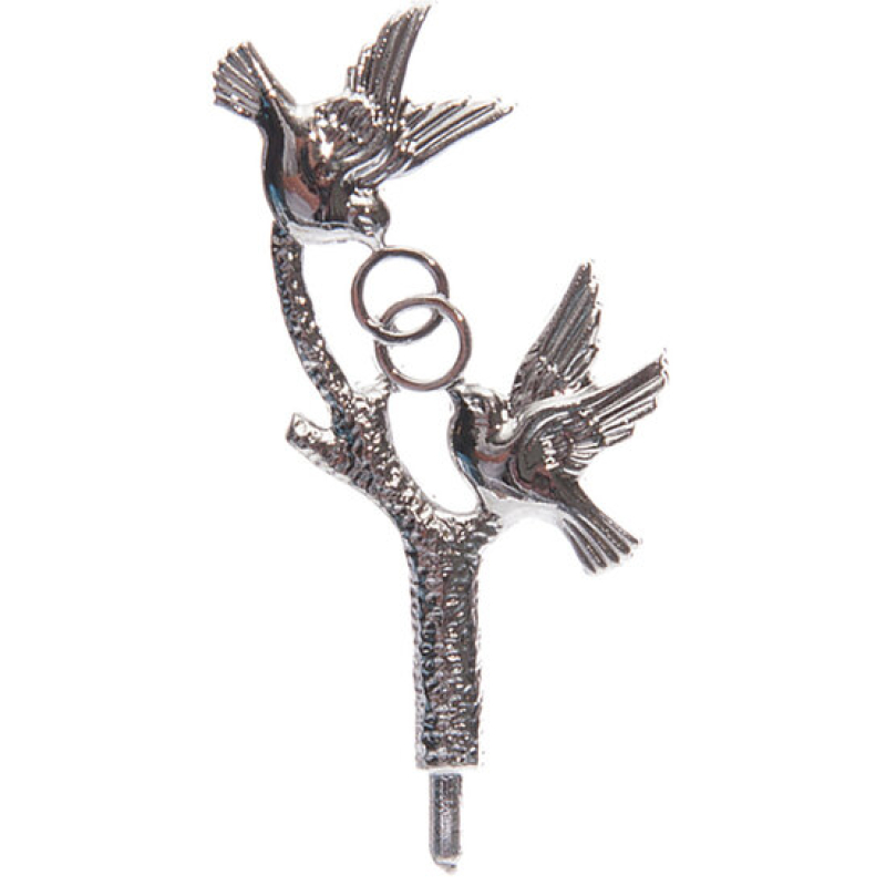 10x steker duiven met ringen zilver