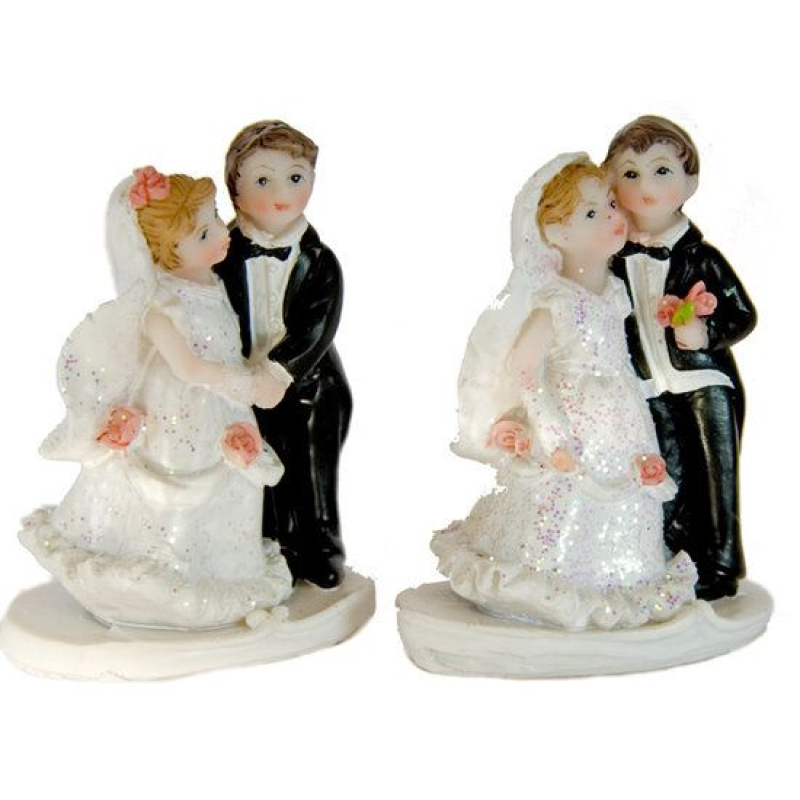 Bruidspaar jong glitterjurk