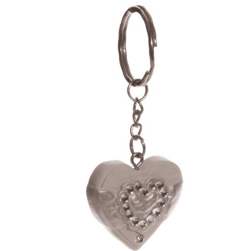 sleutelhangertje hartje steentjes