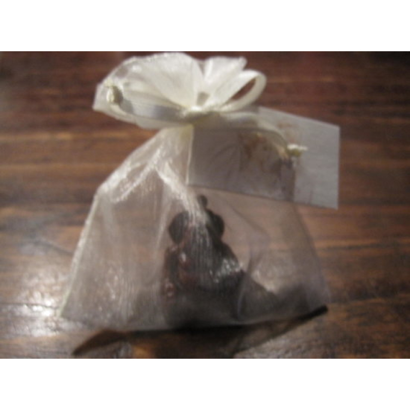 boeddha sleutelhanger in organzazakje