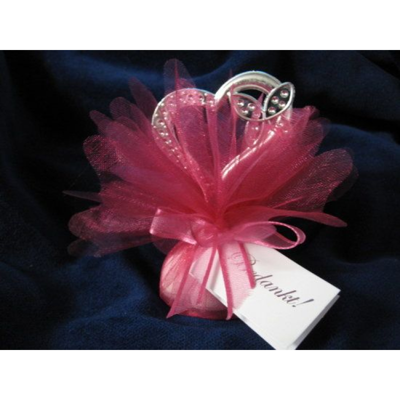 Tule met zilverkleurig hart