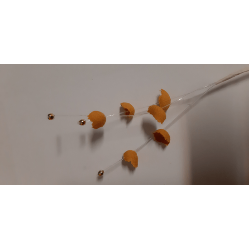 10x bloemetjes met pareltjes