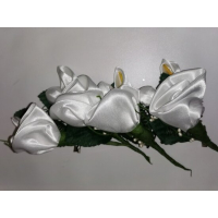 4 corsage satijn bloem